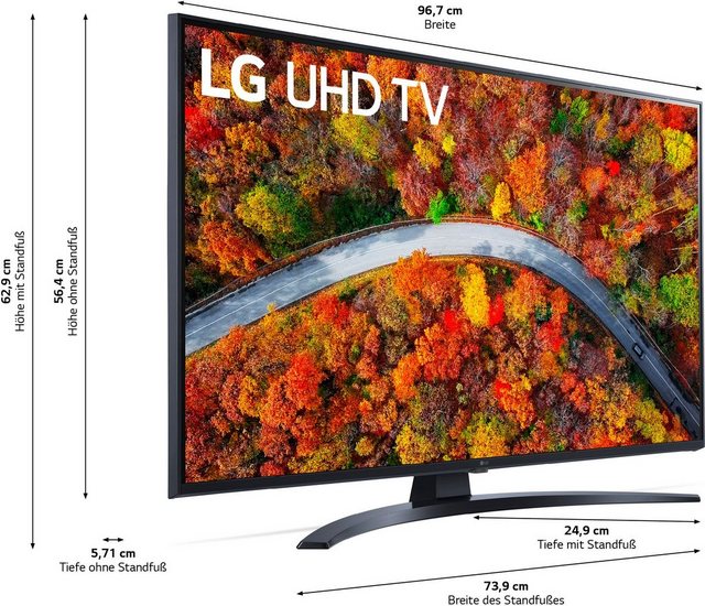 Image of LG 43UP81009LA LCD-LED Fernseher (108 cm/43 Zoll, 4K Ultra HD, Smart-TV, LG Local Contrast, Sprachassistenten, HDR10 Pro, LG ThinQ, inkl. Magic-Remote Fernbedienung)