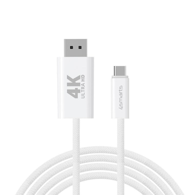 Image of 4smarts USB-C auf Display Port Kabel 2m, weiß