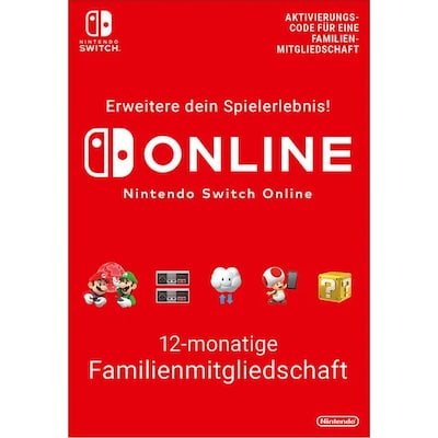 Image of Nintendo Switch Online 12 Monate Familienmitgliedschaft Digital Code