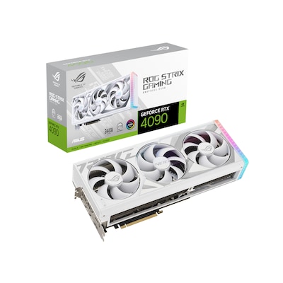 Image of ASUS ROG STRIX GeForce RTX 4090 White Ed Grafikkarte 24GB GDDR6X, 2xHDMI, 3xDP