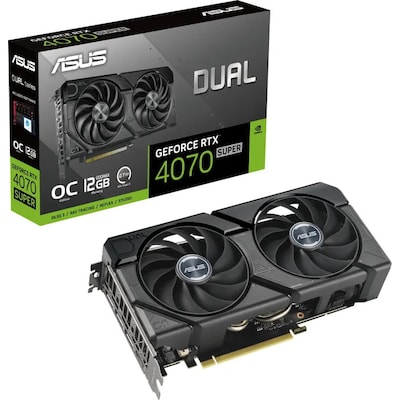 Image of ASUS DUAL GeForce RTX 4070 Super EVO OC Grafikkarte, 12GB GDDR6X, 1xHDMI, 3xDisplayPort