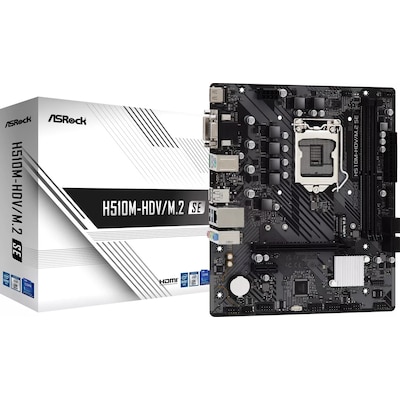 Image of ASRock H510M-HDV/M2 SE mATX Mainboard Sockel 1200 M2/HDMI/VGA/DVI/USB30