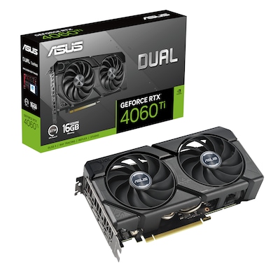 Image of ASUS DUAL GeForce RTX 4060Ti EVO Grafikkarte, 16GB GDDR6, HDMI, 3x DP, PCIe 40