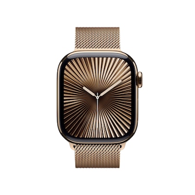 Image of Apple Watch S10 Gold Titanium Milanese Loop Gold GPS + Cellular 42mm MX083QF/A 2024