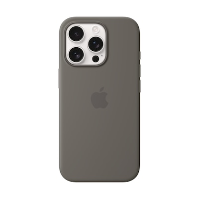 Image of Apple Original iPhone 16 Pro Silikon Case mit MagSafe - Steingrau