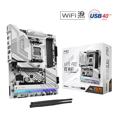 Image of ASRock X870 PRO RS WIFI ATX Mainboard Sockel AM5/USB4/HDMI