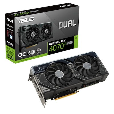 Image of ASUS DUAL GeForce RTX 4070Ti Super Grafikkarte, 16GB GDDR6X, HDMI, 3x DP, PCIe 4.0