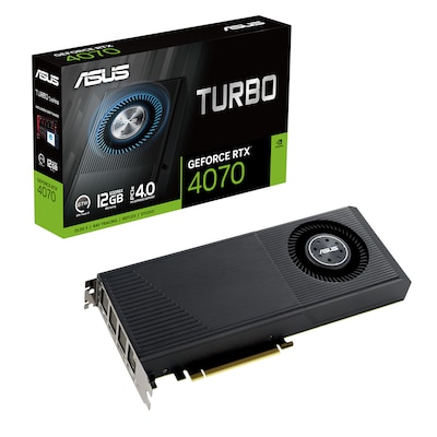 Image of ASUS Turbo GeForce RTX 4070 Gaming Grafikkarte, 12GB GDDR6X, 1xHDMI, 3xDP