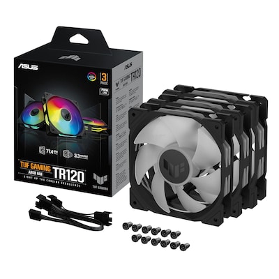 Image of ASUS TUF GAMING TR120 ARGB 3x Gehäuselüfter schwarz, 120 mm, PWM