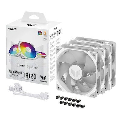 Image of ASUS TUF GAMING TR120 ARGB 3x Gehäuselüfter weiß, 120 mm, PWM