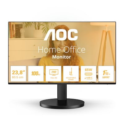 Image of AOC 24B3CF2 60,5m (23,8") FHD IPS Office Monitor 16:9 HDMI/USB-C PD65W 100Hz Sync