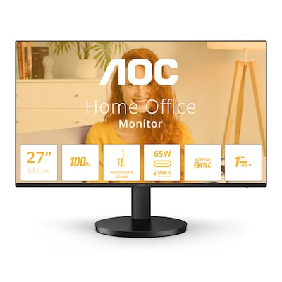 Image of AOC Q27B3CF2 68,6m (27") QHD IPS Office Monitor 16:9 HDMI/USB-C PD65W 100Hz Sync HDR10