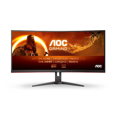 Image of AOC CU34G2XE 86,4cm (34") WQHD VA Gaming Monitor 21:9 HDMI/DP 144Hz 1ms FreeSync HDR10