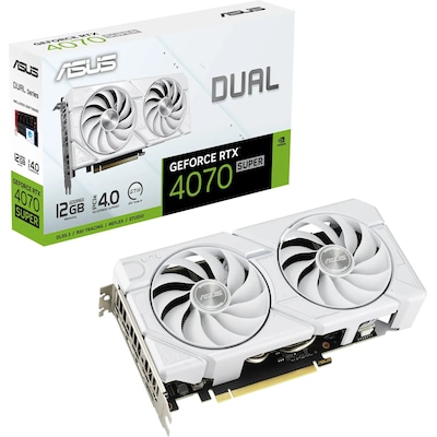 Image of ASUS DUAL GeForce RTX 4070 Super EVO White Grafikkarte, 12GB GDDR6X, 1xHDMI, 3xDP, PCIe 4.0