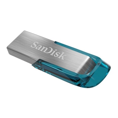 Image of SanDisk 128GB Ultra Flair USB 30 Stick Tropic Blue