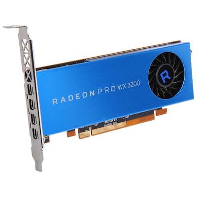 Image of AMD Radeon Pro WX3200 4GB GDDR5 PCIe Workstation Grafikkarte 4x Mini DP