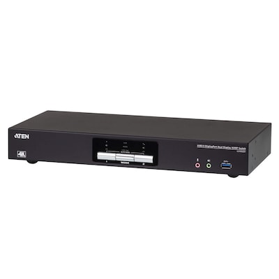 Image of Aten CS1942DP 2-Port USB 3.0 4K DP Dual Display KVMP Switch schwarz