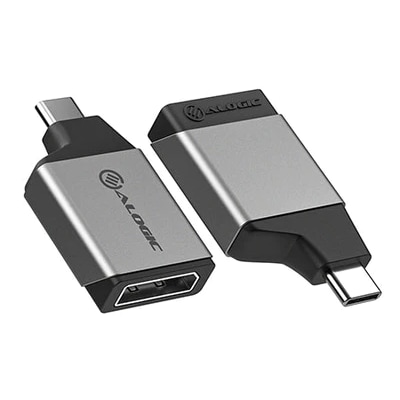 Image of ALOGIC Ultra MINI USB-C (männlich) auf Displayport (weiblich) Adapter grau