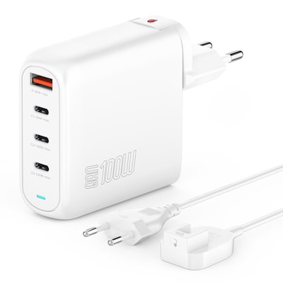 Image of 4Smarts Ladegerät GaN Flex Pro 100W 3 USB-C+1 USB-A - weiß