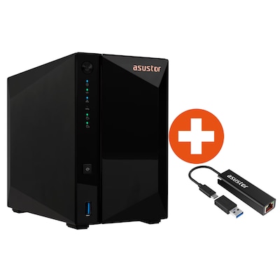 Image of ASUSTOR AS3302T Drivestor 2 PRO NAS System 2-bay + AS-U2.5G2 - Netzwerkadapter