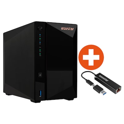 Image of ASUSTOR AS5202T Nimbustor 2 NAS System 2-bay + AS-U2.5G2 - Netzwerkadapter