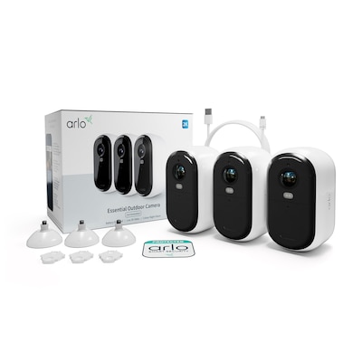 Image of Arlo Essential 2 2K Outdoor Kamera außen - 3er Set weiß