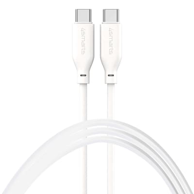 Image of 4Smarts USB-C / USB-C Silikon-Kabel High Flex 60W 1,5m - weiß