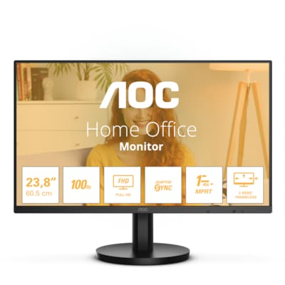 Image of AOC 24B3HMA2 60,5m (23,8") FHD VA Office Monitor 16:9 VGA/HDMI 100Hz Sync 1ms