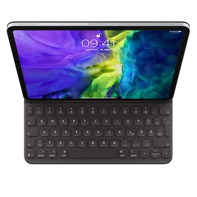 Image of Apple Smart - Tastatur und Foliohülle - Apple Smart connector - Deutsch - für 11-inch iPad Pro (1. Generation, 2. Generation) (MXNK2D/A) - Sonderposten