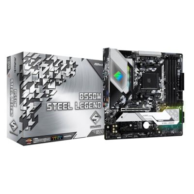 Image of ASRock B550M Steel Legend mATX Mainboard AM4 M.2/HDMI/DP/USB3.2(Gen2)