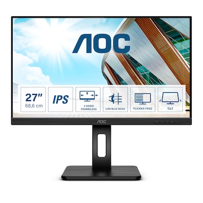 Image of AOC 27P2Q 68,6cm (27") FHD IPS Office Monitor 16:9 VGA/DVI/HDMI/DP Pivot HV