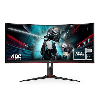 Image of AOC CU34G2X 86,4cm (34") WQHD Gaming Monitor Curved 21:9 HDMI/DP/USB 144Hz 1ms FreeSync