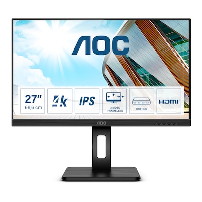 Image of AOC U27P2 68,6cm (27") 4K UHD IPS Office Monitor 16:9 HDMI/DP Pivot HV