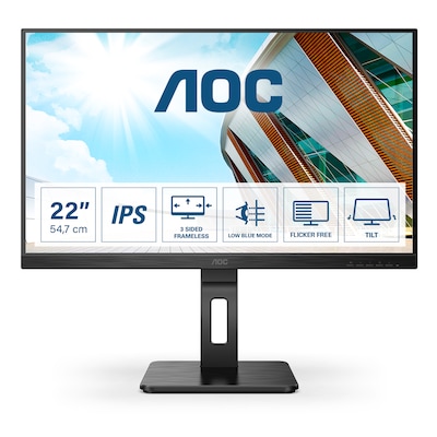 Image of AOC 22P2Q 54,7cm (21,5") Full HD 16:9 Office Monitor VGA/DVI/HDMI/DP Pivot HV