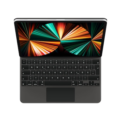 Image of Apple Magic Keyboard - Tastatur und Foliohülle - mit Trackpad - hinterleuchtet - Apple Smart connector - QWERTZ - Deutsch - Schwarz - für 12.9 iPad Pro (3. Generation, 4. Generation, 5. Generation)