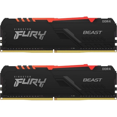 Image of 32GB (2x16GB) KINGSTON FURY Beast RGB DDR4-2666 CL16 RAM Gaming Arbeitsspeicher