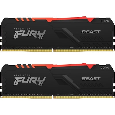 Image of 16GB (2x8GB) KINGSTON FURY Beast RGB DDR4-3600 CL17 RAM Gaming Arbeitsspeicher