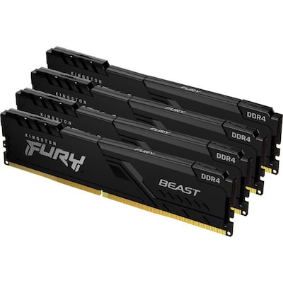 Image of 64GB (4x16GB) KINGSTON FURY Beast DDR4-3200 CL16 RAM Gaming Arbeitsspeicher Kit