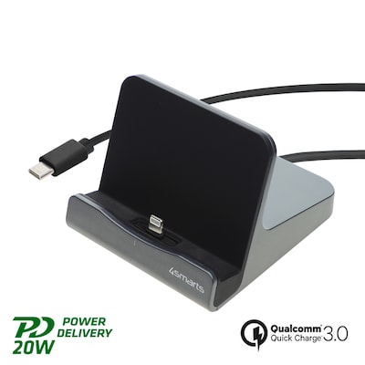 Image of 4smarts Tablet Ladestation VoltDock Lightning 20W gunmetal