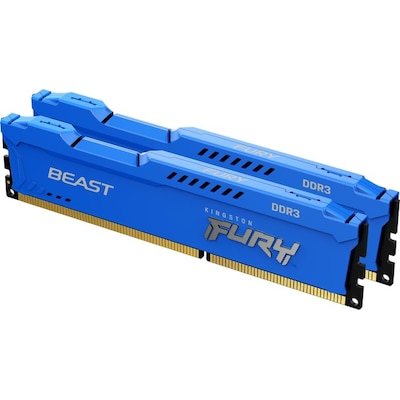 Image of 16GB (2x8GB) KINGSTON FURY Beast blau DDR3-1600 CL10 RAM Gaming Arbeitssp Kit