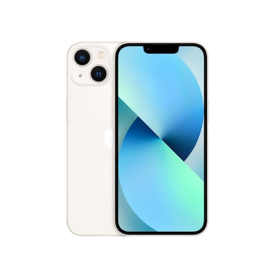 Image of Apple iPhone 13 - Smartphone - Dual-SIM - 5G NR - 128GB - 6.1 - 2532 x 1170 Pixel (460 ppi (Pixel pro )) - Super Retina XDR Display - 2 x Rückkamera 12 MP Frontkamera - starlight (MLPG3ZD/A)