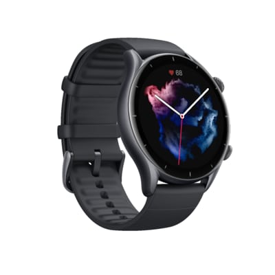 Image of Amazfit GTR 3 Smartwatch Aluminium-Gehäuse, Thunder Black, Amoled-Display