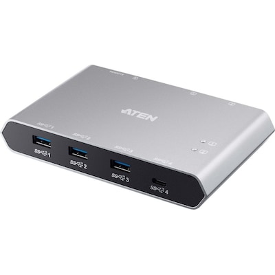 Image of Aten US3342 2 x 4-Port USB 30 Sharing Switch Power Pass-Through/ File Sharing