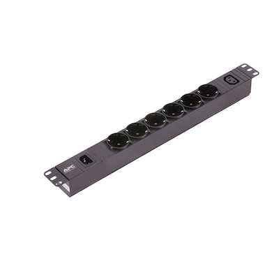 Image of APC Easy Basic Rack PDU EPDU1010B-SCH - Stromverteilungseinheit (Rack - einbaufähig) - Wechselstrom 200-240 V - 1-phasig - Eingabe, Eingang IEC 60320 C14 10A - Ausgangsanschlüsse: 6 (6 x IEC 60320 C13) - 1U - 48.3 cm (19) - 2.5 m