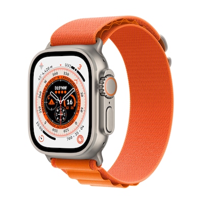 Image of Apple Watch Ultra LTE 49mm Titanium Alpine Loop Orange Small