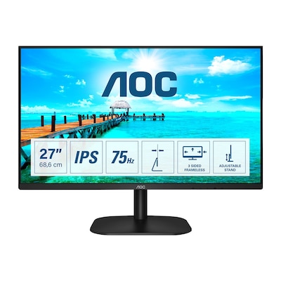 Image of AOC 27B2DA 68,6cm (27“) FHD IPS Office Monitor HDMI/DP/VGA 75Hz 4ms Sync