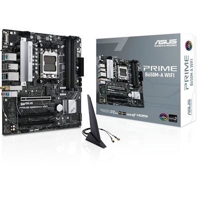 Image of ASUS PRIME B650M-A WIFI mATX Mainboard Sockel AM5 M.2/USB3.2 Typ C/HDMI/DP/VGA