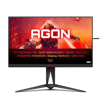 Image of AOC AG275QXN 68,6cm (27“) QHD VA Gaming Monitor 16:9 HDMI/DP/USB 165Hz 1ms Sync