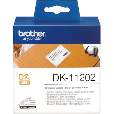 Image of Brother DK-11202 Einzeletiketten (Papier) – 62 x 100 mm, 300 Stk./ Rolle