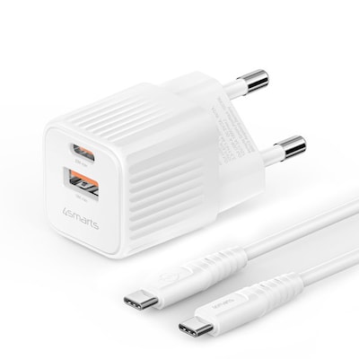 Image of 4smarts VoltPlug Duos Mini PD 20W + USB-C Kabel weiß